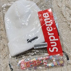 Supreme Gauge white beanie